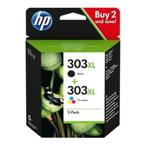Image of HP 303XL Black and Tri Colour Ink Cartridge