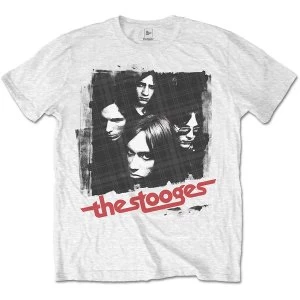 Image of Iggy & The Stooges - Four Faces Mens Medium T-Shirt - White