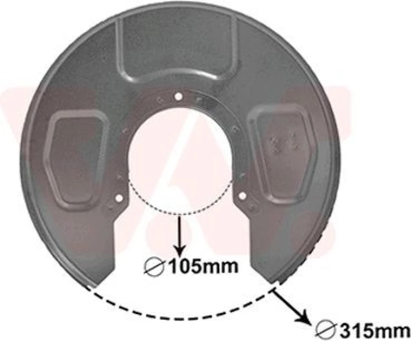Image of VAN WEZEL Brake disc backing plate VAN WEZEL 5878373