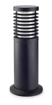 Image of Nott 1 Light Small Outdoor Bollard Light Black IP65, E27