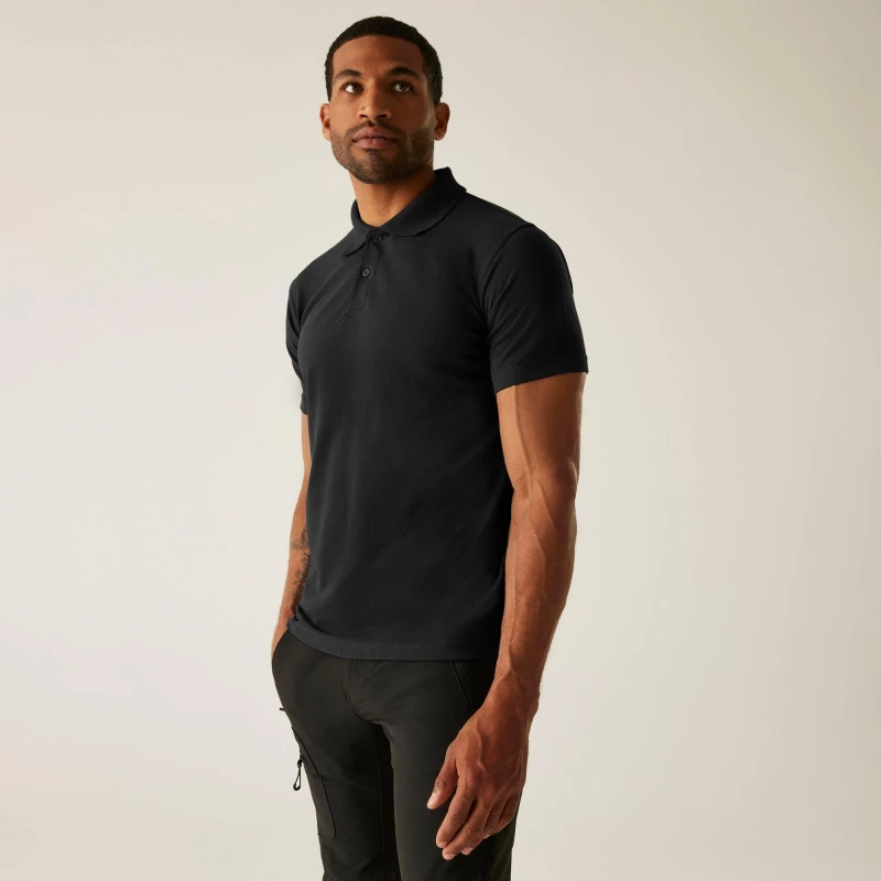 Image of Regatta Mens Pro 50/50 Pique Polo Black male 3XL
