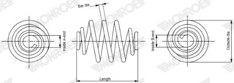 Image of MONROE Coil spring MONROE SP4070