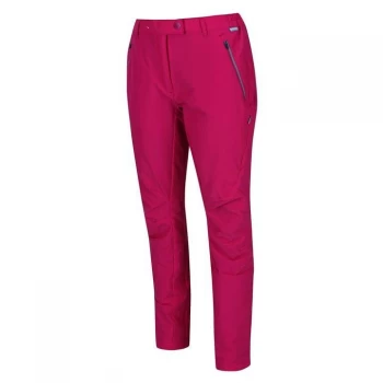 Image of Regatta Womens Highton Stretch Walking Trousers(Short Leg - Dark Cerise