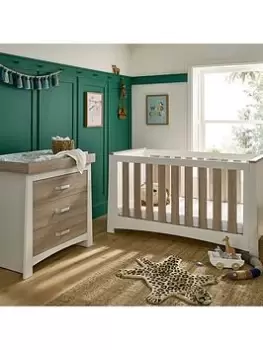 Image of Cuddleco Ada 2 Piece Nursery Furniture Set - White And Ash