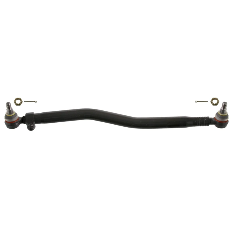 Image of FEBI BILSTEIN 35185 Centre Rod Assembly Front Axle, with castellated nut and split pins, OE Turbo NEW Centre Rod Assembly (285)