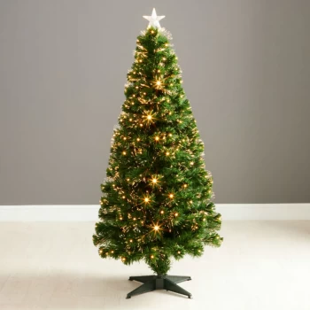 image of Robert Dyas Sandringham Fibre Optic Christmas Tree - 5ft