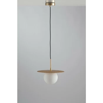 Image of Fan Europe Lighting - Fan Europe Luce_Ambiente_Design - Globe Ceiling Pendant, Satin Gold, G9