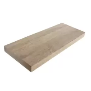 Image of Thames 44cm wide double rope shelf - oak effect foil
