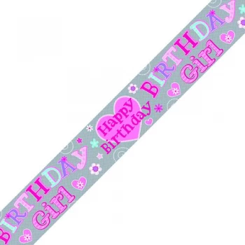 image of Birthday Girl Banner Pink Pack of 6 6837-HBG-2