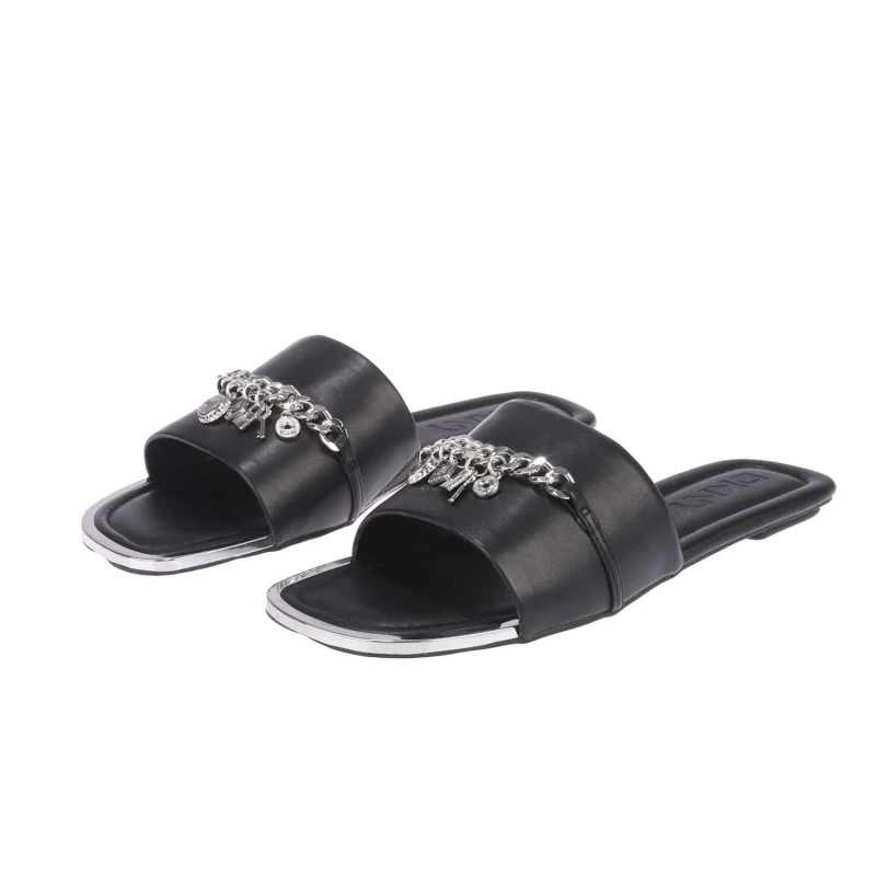 Image of DKNY Holden Charms Flat Sandals Black female UK 2.5
