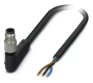 image of Phoenix Contact Sac-3P-M5Mr/ 5,0-Pur Sensor Cord, 3P, M5 Plug-Free End, 5M