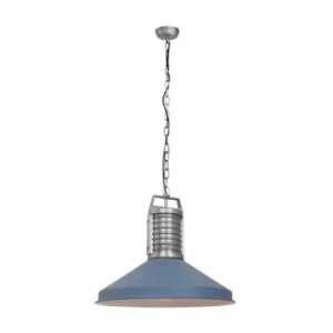Image of Brusk Dome Pendant Ceiling Lights Petrol, Metal