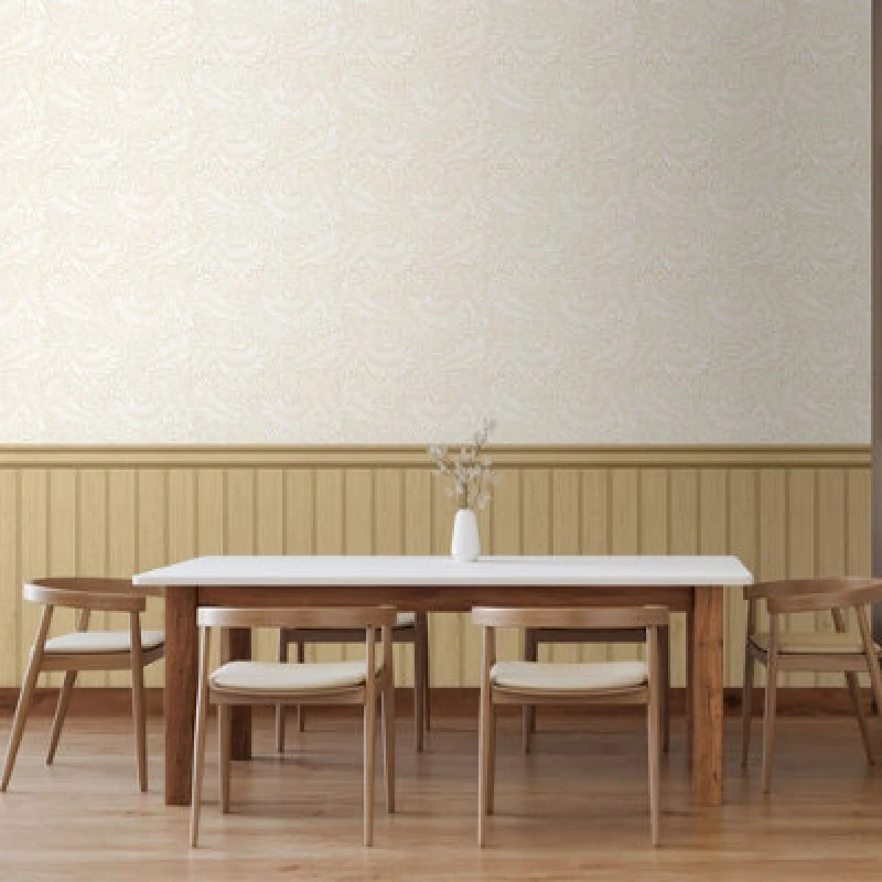 Image of Hoopla Walls Tongue And Groove Fern- Sand (10M Wallpaper)