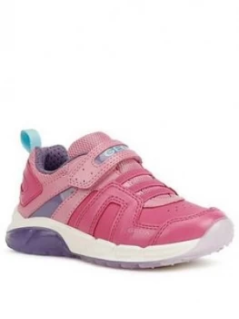 Image of Geox Spaziale Girls Light Trainers - Pink, Size 8.5 Younger