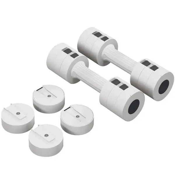 Image of SPORTNOW Adjustable Dumbbells Set, Fast Adjust and Compact, 2.5kg x 2 White