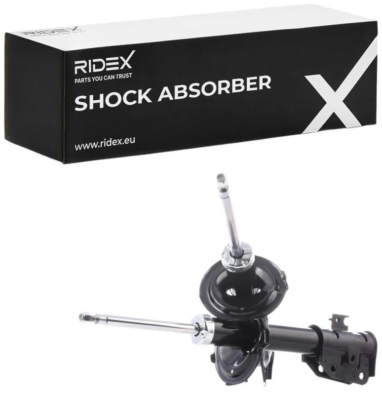 Image of RIDEX 854S2683 Shock absorber Front Axle, Gas Pressure, Twin-Tube, Suspension Strut, Bottom Yoke Shock Absorber (854)