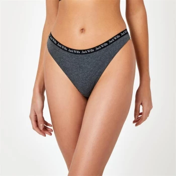 image of Jack Wills Pelcham Heritage Thong - Charcoal