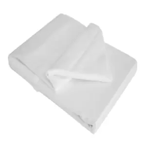 Image of Belledorm 100% Cotton Sateen Flat Sheet (Double) (White)
