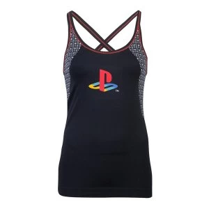 image of Sony Playstation Tech Womens Large T-Shirt - Black