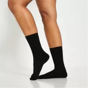 Image of I Saw It First Three Pack Rib Socks - Black