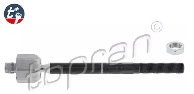 Image of TOPRAN 114 829 Inner Tie Rod t+, Front Axle Left, with counter nut Inner Tie Rod (51)