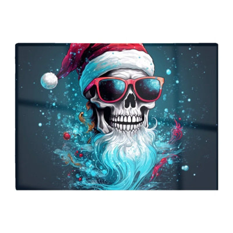 Image of Warren Reed Designer Magical Santa Hat Skull Splashart Chopping Board
