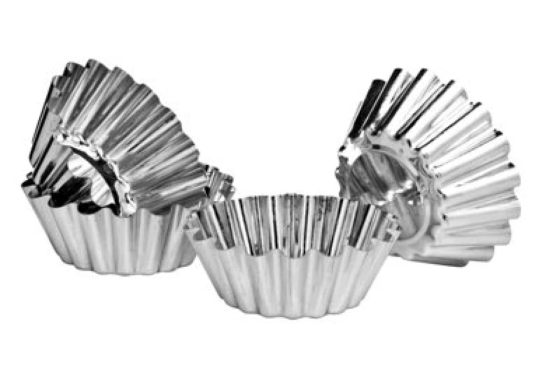 Image of Premier Housewares Tinplate Set Of Four Round Cake Moulds Silver