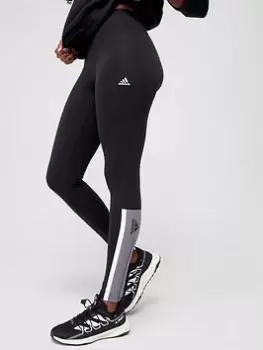 image of adidas Brand Love Leggings - Black/Grey, Size 2Xs, Women