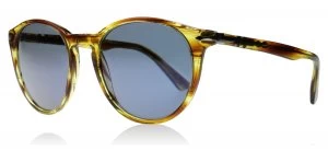 Image of Persol PO3152S Sunglasses Striped Brown / Yellow 904356 52mm