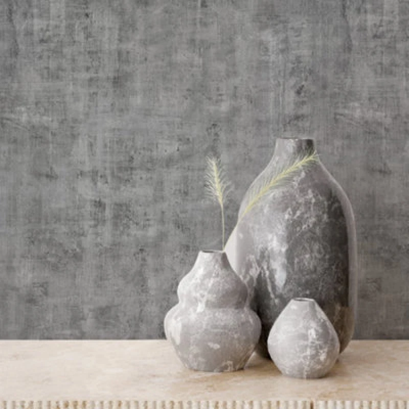 Image of Galerie Industrial Effects Black Glass Stone Concrete Texture Wallpaper Roll