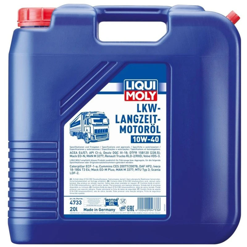 Image of LIQUI MOLY 4733 Engine oil Capacity: 20l, 10W-40, Part Synthetic Oil Engine Oil (1862)