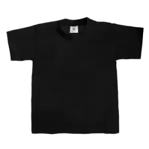 Image of B&C Kids/Childrens Exact 190 Short Sleeved T-Shirt (Pack of 2) (7-8) (Black)
