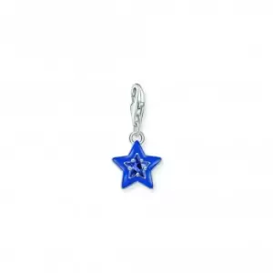 Image of Charmista Sterling Silver Blue Enamel Star Charm 2043-496-7