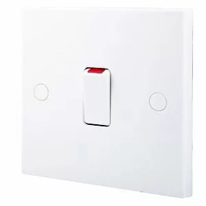 image of Bg 20A White Rocker Raised Square Control Switch