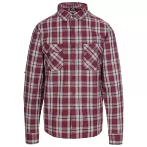 Image of Trespass Mens Shottery Shirt (XXS) (Merlot Check)