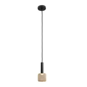 Sincro Dimmable Slim Pendant Ceiling Light Matt Black, Gold 3000K 450Lm