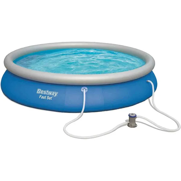 image of Samuel Alexander Bestway Fast Set 9,677L Swimming Paddling Pool Set 15' x 33"/4.57m x 84cm Blue