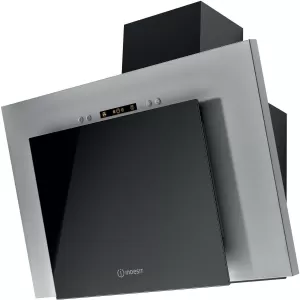 image of Indesit Aria IHVP64LLK 60cm Angled Chimney Cooker Hood