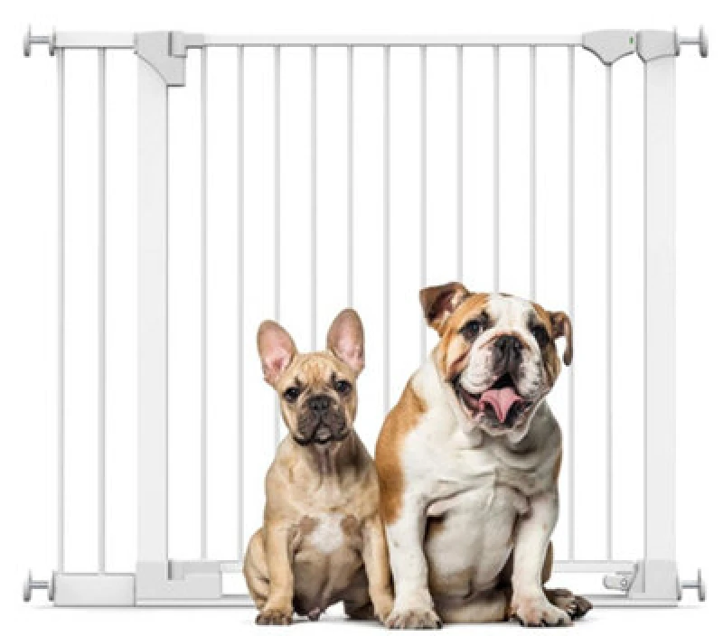 Image of Bettacare Safestep Dog Gate, White, 110Cm - 117Cm, Extra Low Walkthough, 81Cm Extra Wide Doorway, Extra Wide Pet Gate