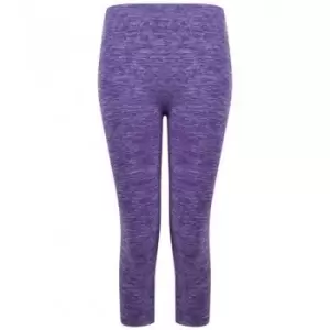 image of Tombo Ladies/Womens Seamless Cropped Leggings (XXS/XS) (Purple Marl)