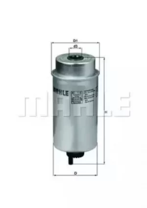 Image of Fuel Filter KC116 77476450 by MAHLE Original