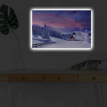 Image of 4570KARDACT - 021 Multicolor Decorative LED Lighted Canvas Painting
