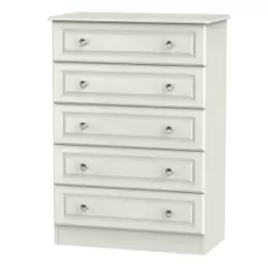 image of Lisbon Ready Assembled Five Drawer Chest Ash