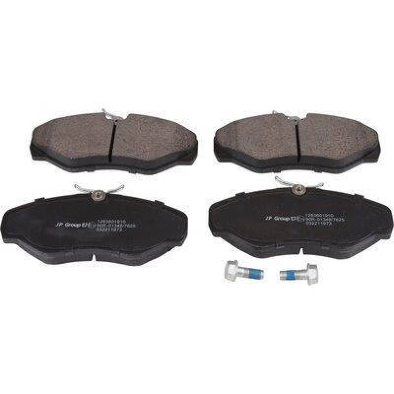 Image of JP GROUP 1263601910 Brake pad set JP Front Axle, excl. wear warning contact Brake Pad Set,disc brake (402)