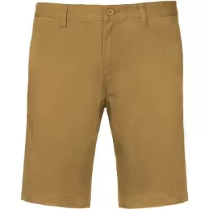 image of Kariban Mens Chino Bermuda Shorts (L) (Camel)