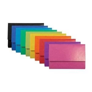 image of Iderama Document A4 Wallets Assorted Foolscap Pack of 25 6500Z