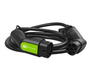 Image of EV09 - Black - Type 2 - Type 2 - Angled - Angled - IP55
