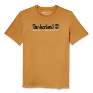 Timberland Logo Print T Shirt - Brown