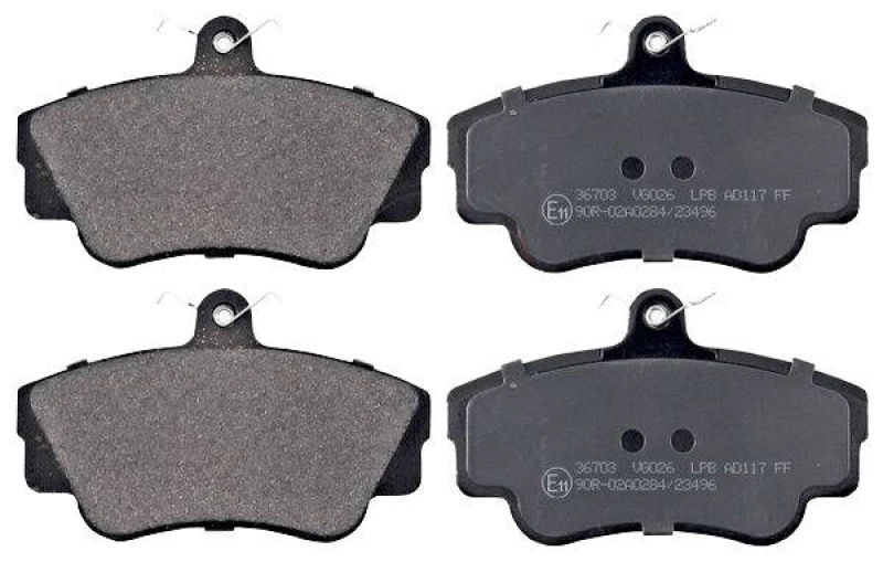 Image of A.B.S. 36703 Brake pad set without integrated wear sensor Brake Pad Set,disc brake (402)