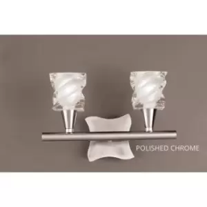 Image of Salomon wall light with switch 2 G9 bulbs, polished chrome